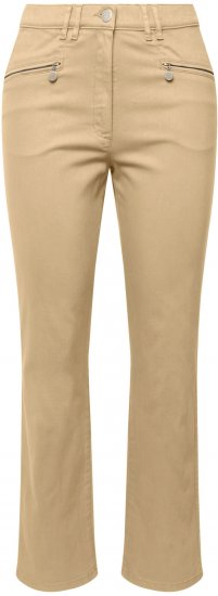 Ulla Popken Mony Tapered Leg Zip Pocket Pants Dark Putty - Džíny & Nohavice vo Veľkých Veľkostiach – Plus Size - 