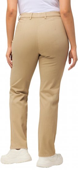 Ulla Popken Mony Tapered Leg Zip Pocket Pants Dark Putty - Džíny & Nohavice vo Veľkých Veľkostiach – Plus Size - 