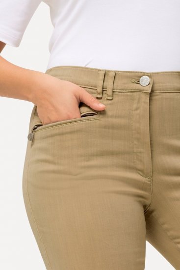Ulla Popken Cropped Stretch Fit Mony Pants Dark Putty - Nohavice - Nohavice pre ženy vo veľkých veľkostiach