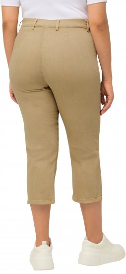 Ulla Popken Cropped Stretch Fit Mony Pants Dark Putty - Džíny & Nohavice vo Veľkých Veľkostiach – Plus Size - 