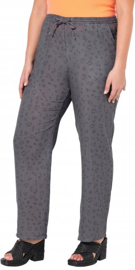 Ulla Popken Muslin Pull On Pants Black - Džíny & Nohavice vo Veľkých Veľkostiach – Plus Size - 