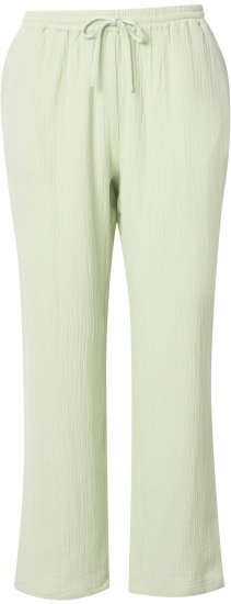 Ulla Popken Muslin Pull On Pants Green - Džíny & Nohavice vo Veľkých Veľkostiach – Plus Size - 