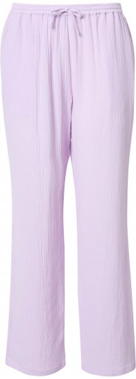 Ulla Popken Muslin Pull On Pants Purple - Džíny & Nohavice vo Veľkých Veľkostiach – Plus Size - 