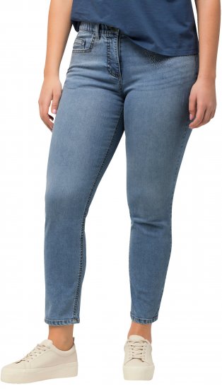 Ulla Popken Rhinestone Detail Stretch Fit Skinny Jeans Blue - Džíny & Nohavice vo Veľkých Veľkostiach – Plus Size - 