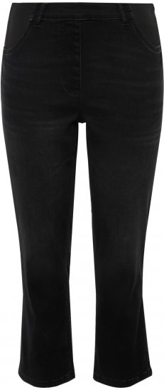 Ulla Popken Sienna Crop Stretch Jeans Black - Džíny & Nohavice vo Veľkých Veľkostiach – Plus Size - 