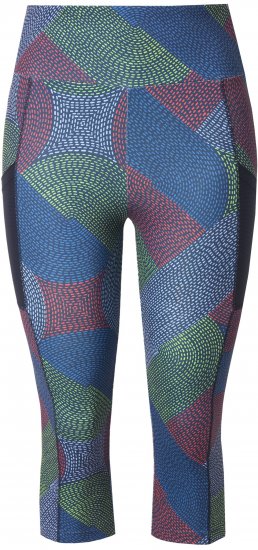 Ulla Popken Quick Dry Cropped Geometric Print Leggings Grey - Džíny & Nohavice vo Veľkých Veľkostiach – Plus Size - 