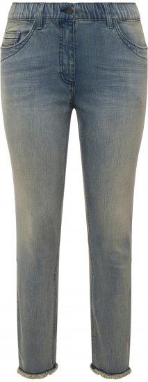 Ulla Popken Fringed Hem Sarah Jeans Blue - Džíny & Nohavice vo Veľkých Veľkostiach – Plus Size - 