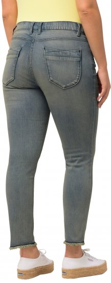 Ulla Popken Fringed Hem Sarah Jeans Blue - Džíny & Nohavice vo Veľkých Veľkostiach – Plus Size - 