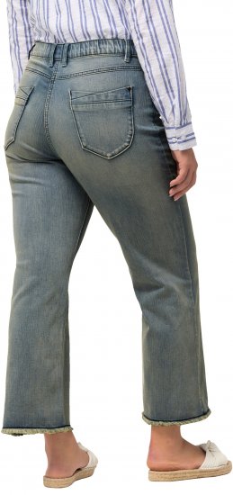 Ulla Popken Fringed Leg Mandy Jeans Blue - Džíny & Nohavice vo Veľkých Veľkostiach – Plus Size - 