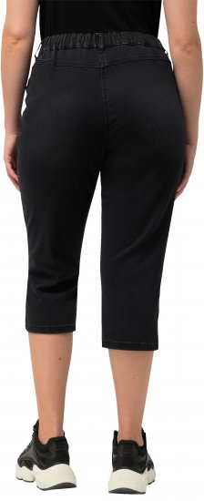 Ulla Popken Sienna Stretch Denim Capris Black - Džíny & Nohavice vo Veľkých Veľkostiach – Plus Size - 