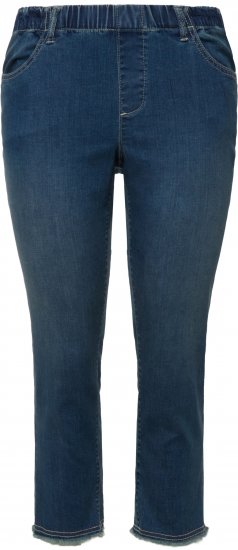 Ulla Popken Cropped Narrow Leg Jeans Blue Denim - Džíny & Nohavice vo Veľkých Veľkostiach – Plus Size - 