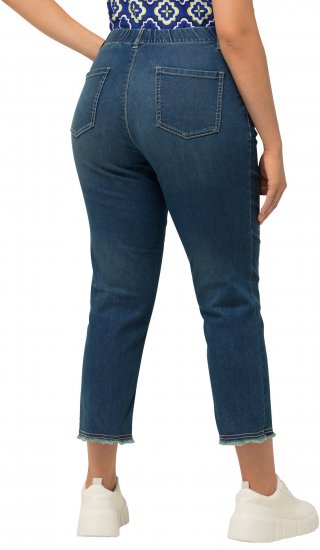 Ulla Popken Cropped Narrow Leg Jeans Blue Denim - Džíny & Nohavice vo Veľkých Veľkostiach – Plus Size - 