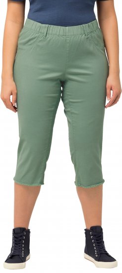 Ulla Popken Stretch Fit Raw Hem Moss Green - Džíny & Nohavice vo Veľkých Veľkostiach – Plus Size - 