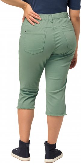 Ulla Popken Stretch Fit Raw Hem Moss Green - Džíny & Nohavice vo Veľkých Veľkostiach – Plus Size - 