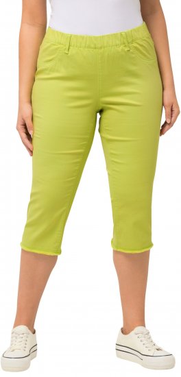 Ulla Popken Stretch Fit Raw Hem Capris Pistachio - Džíny & Nohavice vo Veľkých Veľkostiach – Plus Size - 