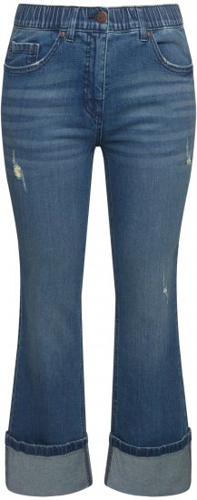 Ulla Popken Wide Cuff Stretch Fit Jeans Blue Denim - Džíny & Nohavice vo Veľkých Veľkostiach – Plus Size - 