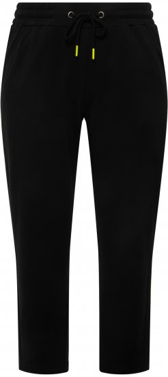 Ulla Popken Decorative Seam Sweatpants Black - Džíny & Nohavice vo Veľkých Veľkostiach – Plus Size - 