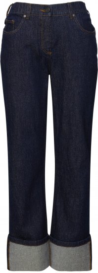 Ulla Popken Turn Up Hem Wide Leg Mary Jeans Grey Denim - Džíny & Nohavice vo Veľkých Veľkostiach – Plus Size - 