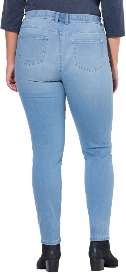 Ulla Popken Rhinestone Detail Stretch Fit Jeans Light Blue Denim - Džíny & Nohavice vo Veľkých Veľkostiach – Plus Size - 