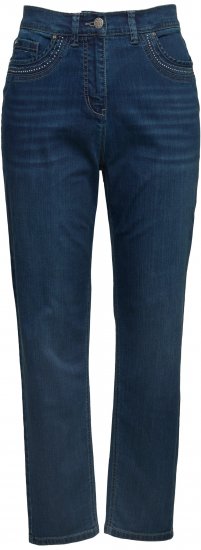 Ulla Popken Rivet Detail Mom Jeans Blue - Džíny & Nohavice vo Veľkých Veľkostiach – Plus Size - 
