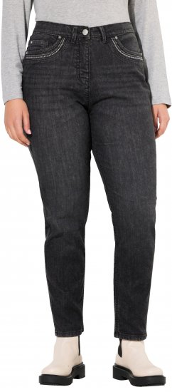 Ulla Popken Rivet Detail Mom Jeans Denim Blue - Džíny & Nohavice vo Veľkých Veľkostiach – Plus Size - 