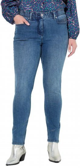 Ulla Popken Decorative Pocket Slim Stretch Jeans Blue Denim - Džíny & Nohavice vo Veľkých Veľkostiach – Plus Size - 