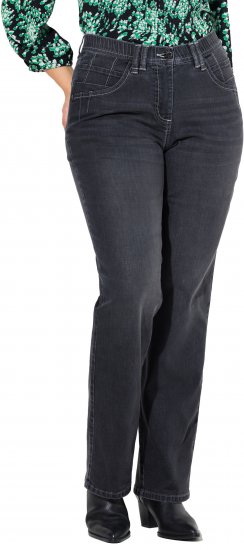 Ulla Popken Wide Leg Mandy Jeans Black - Džíny & Nohavice vo Veľkých Veľkostiach – Plus Size - 