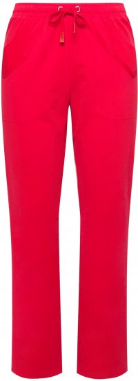 Ulla Popken Elastic Waist Sweatpants Red - Džíny & Nohavice vo Veľkých Veľkostiach – Plus Size - 