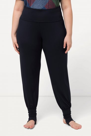 Ulla Popken Stirrup Yoga Pants Navy - Džíny & Nohavice vo Veľkých Veľkostiach – Plus Size - 