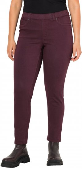 Ulla Popken Pull On Jeans Brown - Džíny & Nohavice vo Veľkých Veľkostiach – Plus Size - 