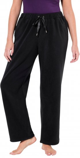 Ulla Popken Fleece Loungewear Pants Black - Džíny & Nohavice vo Veľkých Veľkostiach – Plus Size - 