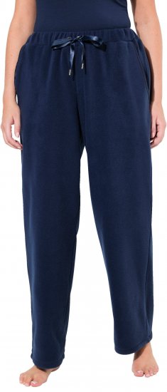 Ulla Popken Fleece Loungewear Pants Night Blue - Džíny & Nohavice vo Veľkých Veľkostiach – Plus Size - 