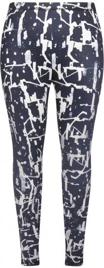 Ulla Popken Quick Drying Abstract Print Leggings Black - Džíny & Nohavice vo Veľkých Veľkostiach – Plus Size - 