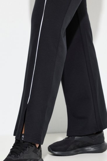 Ulla Popken Tracksuit Pants Black - Látkové nohavice - Dámske široké nohavice plus size