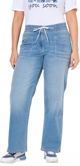 Ulla Popken Patch Pocket Elastic Waist Jeans Blue - Džíny & Nohavice vo Veľkých Veľkostiach – Plus Size - 