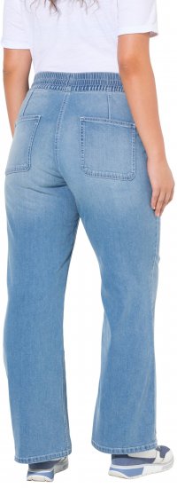 Ulla Popken Patch Pocket Elastic Waist Jeans Blue - Džíny & Nohavice vo Veľkých Veľkostiach – Plus Size - 