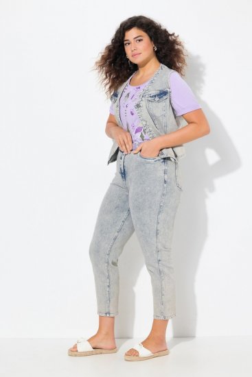 Ulla Popken Tapered Leg Mom Jeans Blue Denim - Džínsy - Dámske džínsy veľkých veľkostí