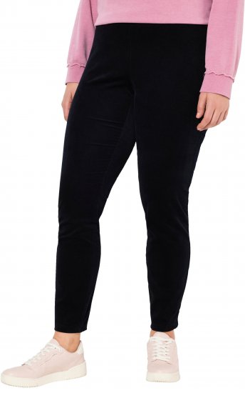 Ulla Popken Corduroy Leggings Navy - Džíny & Nohavice vo Veľkých Veľkostiach – Plus Size - 