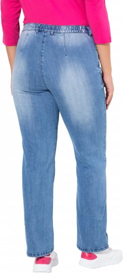 Ulla Popken Tapered Leg Lightly Distressed Jeans Blue Denim - Džíny & Nohavice vo Veľkých Veľkostiach – Plus Size - 