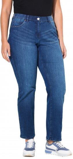 Ulla Popken Mandy Straight Leg Comfort Waist Jeans Blue Denim - Džíny & Nohavice vo Veľkých Veľkostiach – Plus Size - 