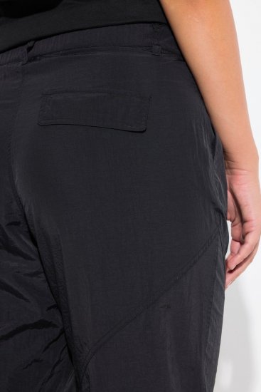 Ulla Popken Decorative Seam Flared Leg Cargo Pants Black - Nohavice - Nohavice pre ženy vo veľkých veľkostiach