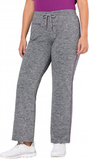 Ulla Popken Quick Drying Jogging Pants Grey - Džíny & Nohavice vo Veľkých Veľkostiach – Plus Size - 