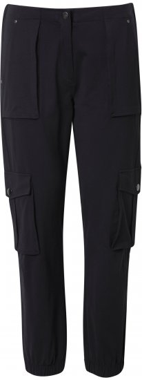 Ulla Popken Elastic Hem Stretch Fit Cargo Pants Black - Džíny & Nohavice vo Veľkých Veľkostiach – Plus Size - 
