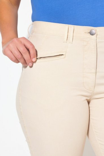 Ulla Popken Tapered Leg Mony Pants Dark Putty - Nohavice - Nohavice pre ženy vo veľkých veľkostiach