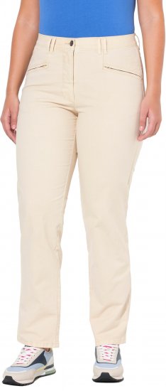Ulla Popken Tapered Leg Mony Pants Dark Putty - Džíny & Nohavice vo Veľkých Veľkostiach – Plus Size - 
