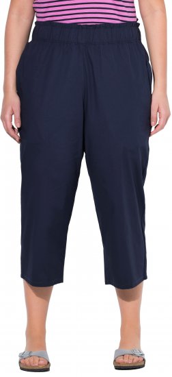 Ulla Popken Stretch Fit Paper Bag Culottes Navy - Džíny & Nohavice vo Veľkých Veľkostiach – Plus Size - 