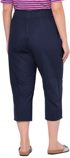Ulla Popken Stretch Fit Paper Bag Culottes Navy - Džíny & Nohavice vo Veľkých Veľkostiach – Plus Size - 