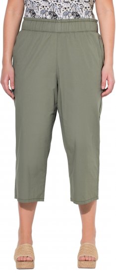 Ulla Popken Stretch Fit Paper Bag Culottes Green - Džíny & Nohavice vo Veľkých Veľkostiach – Plus Size - 