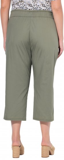 Ulla Popken Stretch Fit Paper Bag Culottes Green - Džíny & Nohavice vo Veľkých Veľkostiach – Plus Size - 