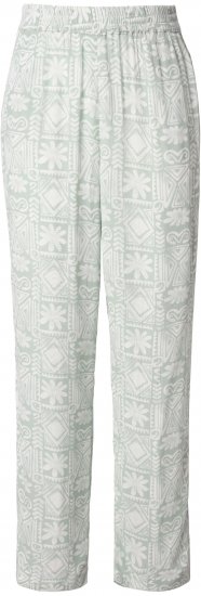 Ulla Popken Animal Print Elastic Waist Pants White - Džíny & Nohavice vo Veľkých Veľkostiach – Plus Size - 